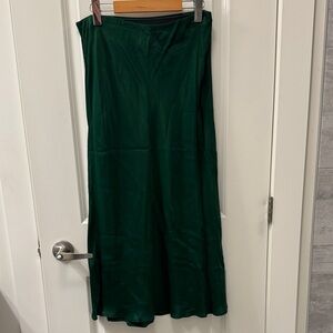 Anthropologie Deep Emerald Green Midi Skirt Festival Boho Fairygoth Medium